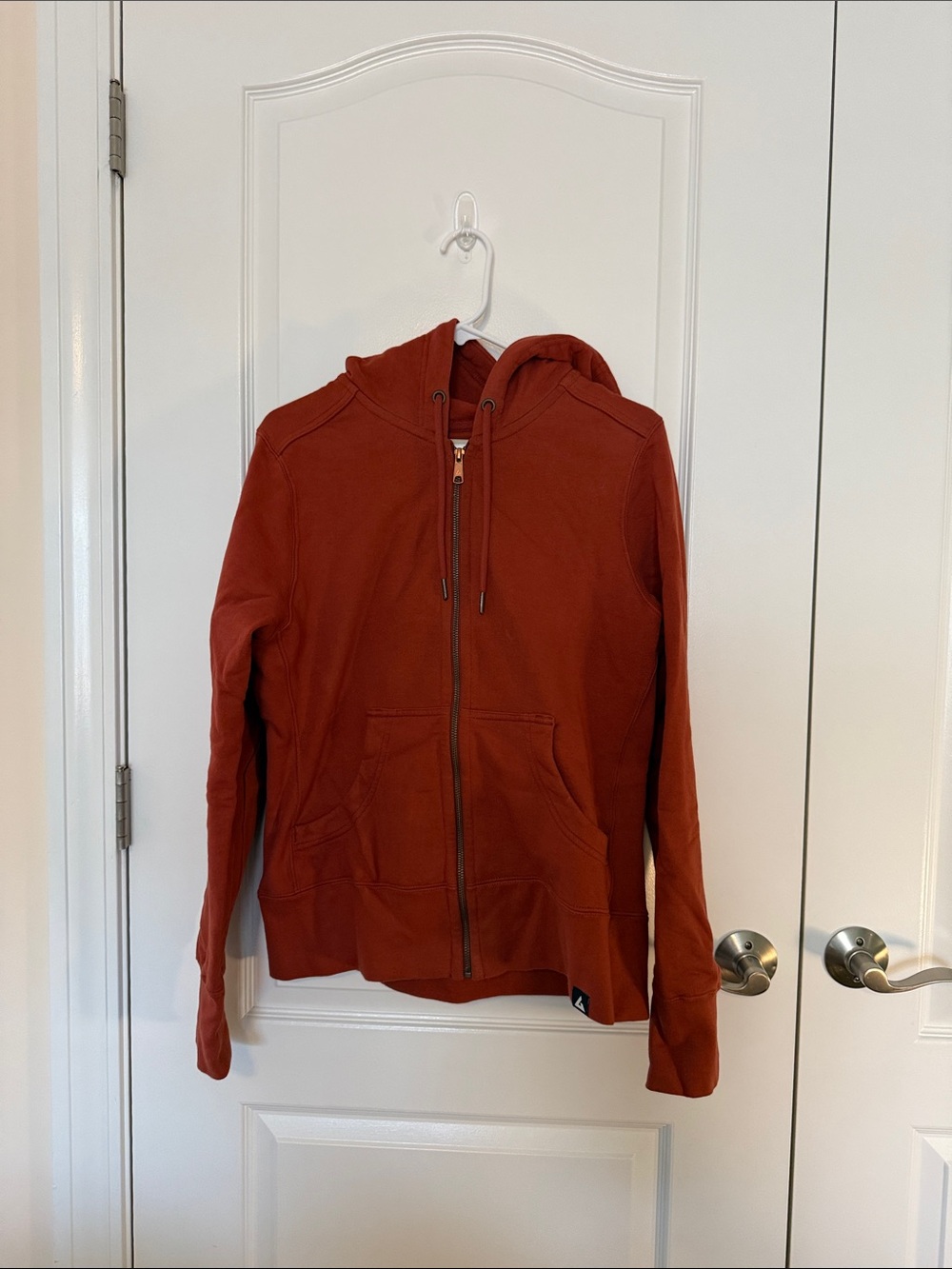 American Giant Men's Zip-Up Hoodie in Rust